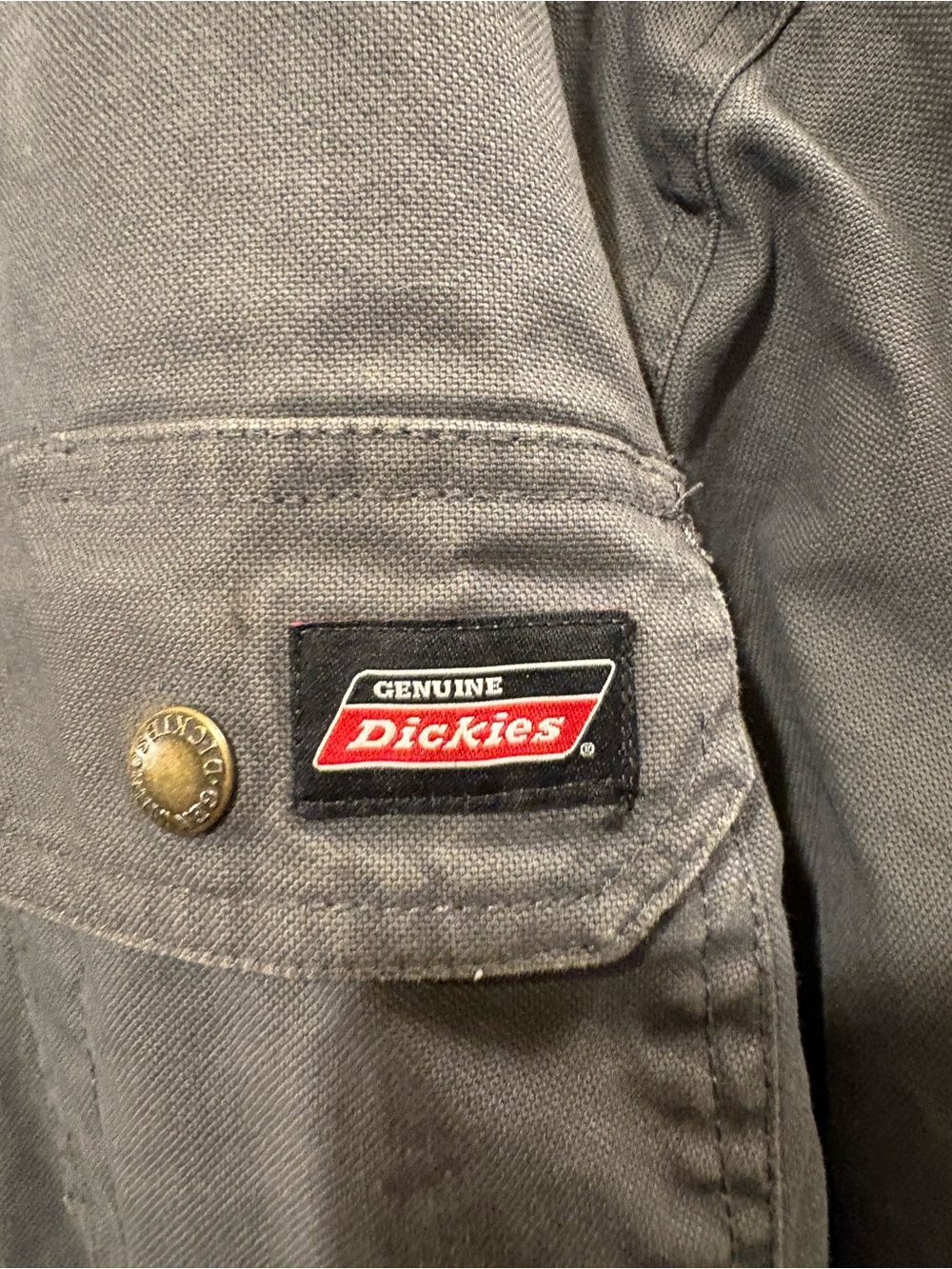 Dickies Gray Work Jacket with Branded Patch